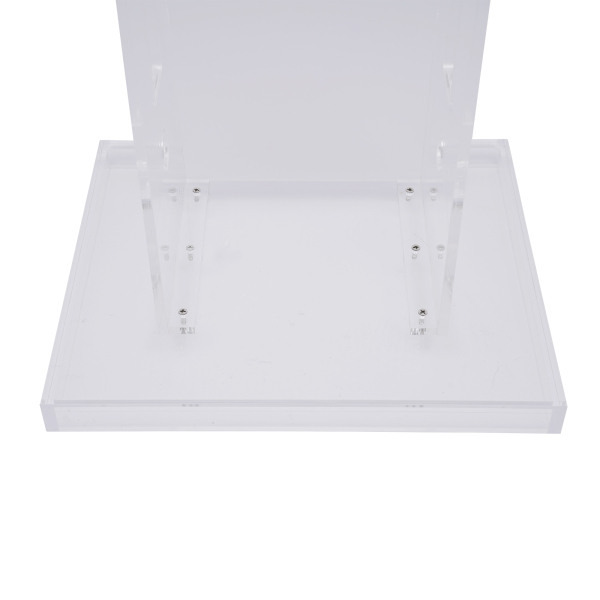 Curved Pedestal Podium Church Pulpit Church Conference Lectern Stand Acrylic